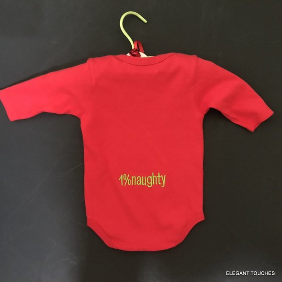 Mud Pie Baby's First Christmas 3-6 mos One Piece Naughty or Nice Boy Girl - Picture 6 of 8